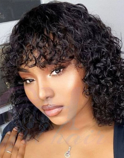 Fringe Water Curl Wig